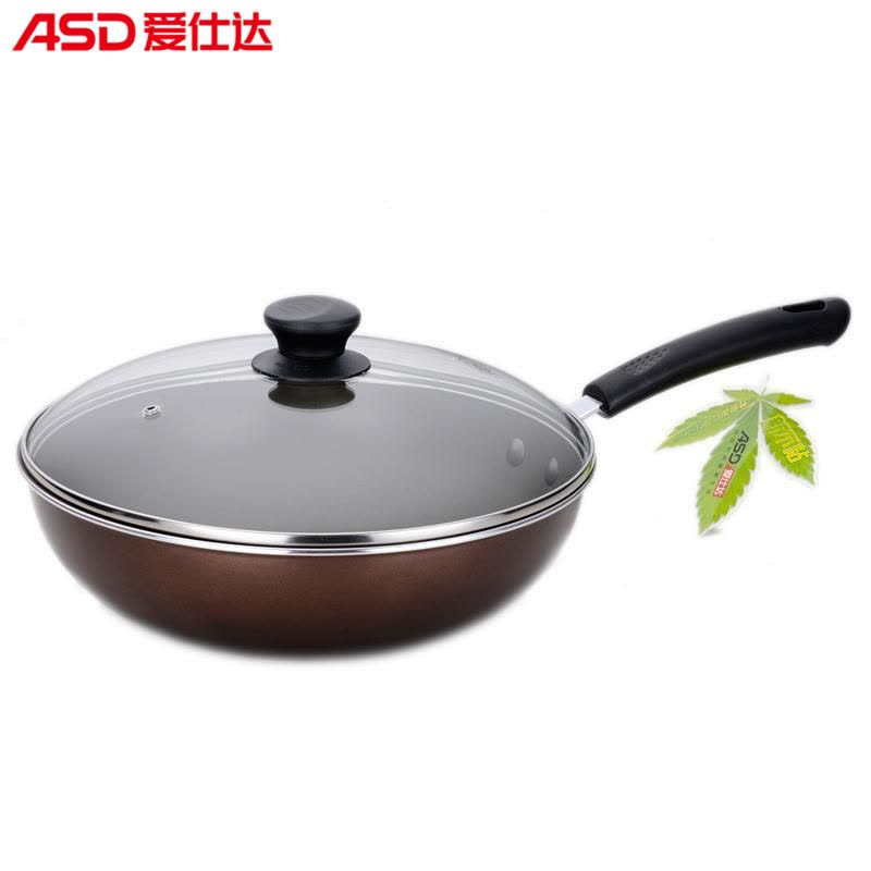 爱仕达(ASD)30CM电磁炉通用靓彩新不粘炒锅WG8330E图片