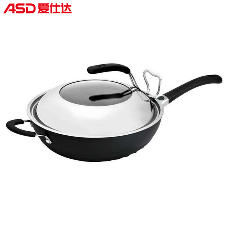 爱仕达(ASD) 32CM金刚旋风少油烟不粘锅炒菜锅炒锅锅具LZL8332