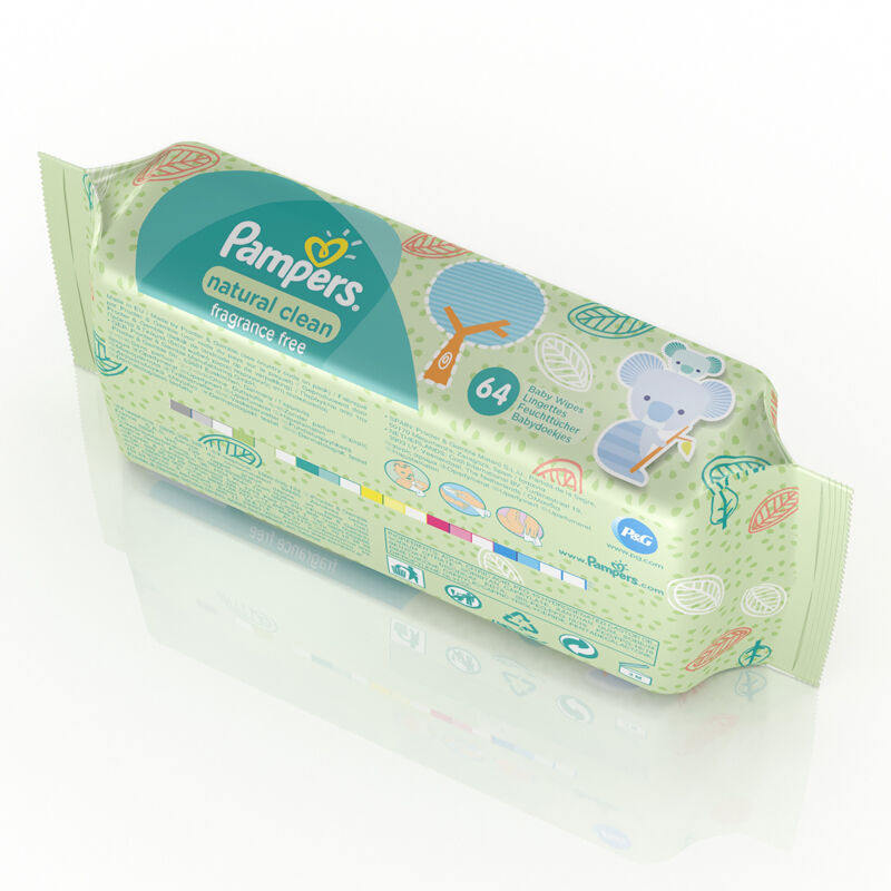 帮宝适(Pampers)正品自然纯净湿巾 64片(进口)