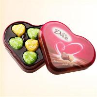 德芙 巧克力 心印语心形 丝滑牛奶苹果夹心53g