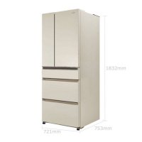 松下(Panasonic) NR-F520TX-XN 498升 全镜面 风冷无霜 变频多门冰箱(尊雅金)
