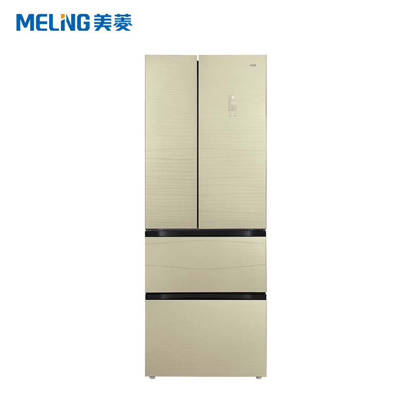 美菱(MELING) BCD-356WPBY 356升 变频节能 无霜静音 法式多门冰箱 金色精美玻璃面板(金色)