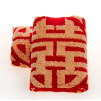洁丽雅婚用红色纯棉大喜庆毛巾 8378