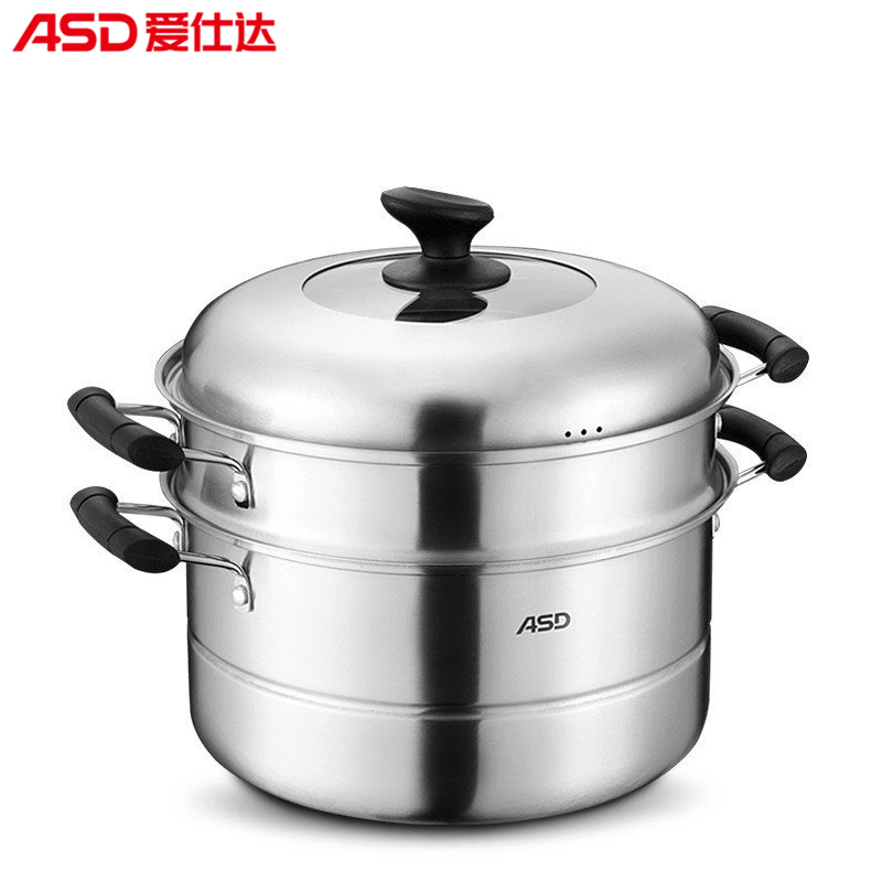 爱仕达(ASD) 30CM可视不锈钢蒸锅多用双层蒸锅锅具 C1530