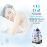 奔腾(POVOS)加湿器PW115 5L超大水箱 360°旋转出雾 LED幽蓝灯 12h超长加湿