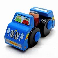 智乐美木制滚蛋人蓝色跑车