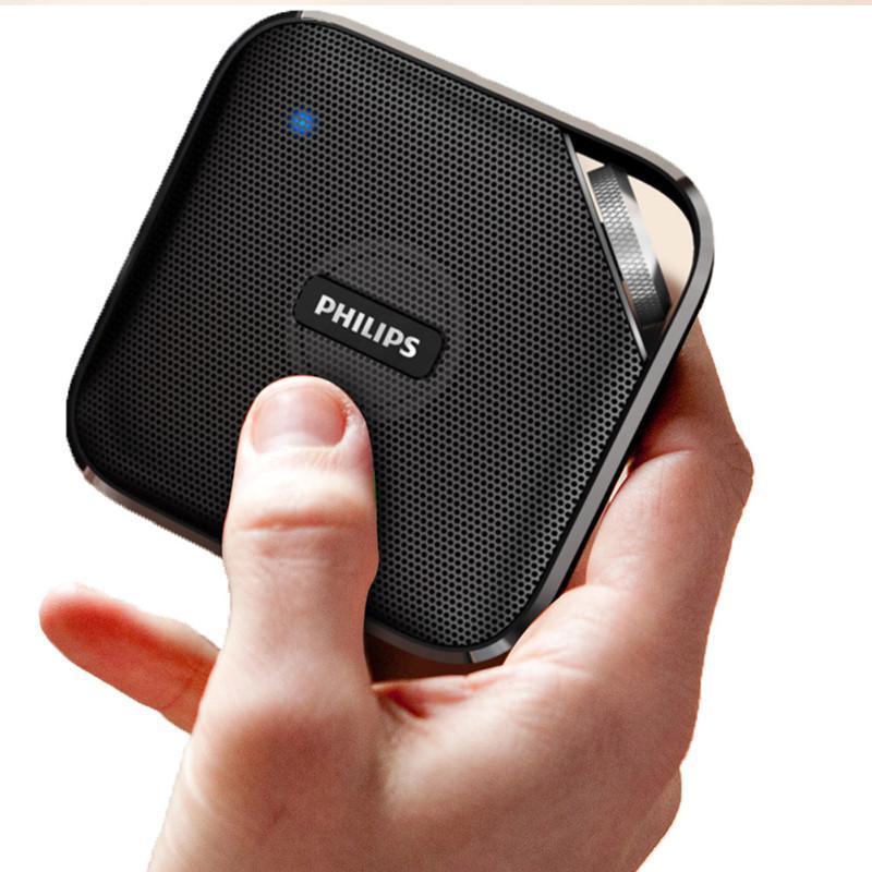 Philips/飞利浦BT2500便携式蓝牙3.0音箱 迷你手机/电脑车载会议小音响 低音炮 AUX 输入免提通话 黑色