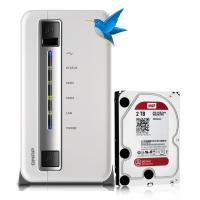 威联通(QNAP)TS-212P(迅雷版) 高性能双盘NAS 已安装WD2T红盘