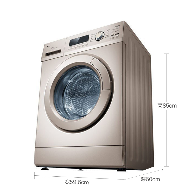 三洋sanyoxqg80f8130wz8公斤全自动滚筒洗衣机玫瑰金