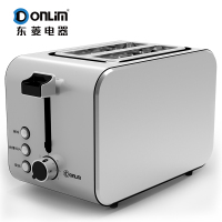 Donlim/东菱DL-8117多士炉配防尘盖2片烤面包机家用 全自动全不锈钢早餐机