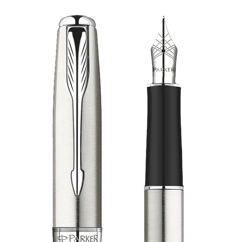 PARKER/派克 卓尔钢杆白夹墨水笔 钢笔