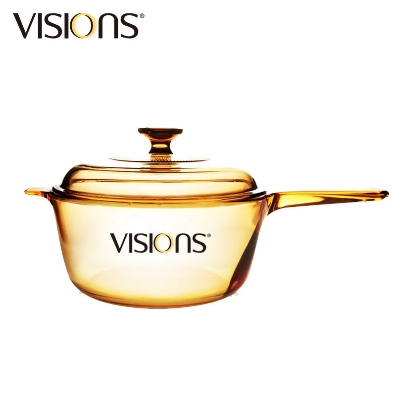 康宁(VISIONS)奶锅VSP-2.5晶彩透明玻璃锅单柄汤奶锅2.5L