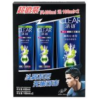 清扬男士清爽控油型去屑洗发露400ml+送100mlx2瓶