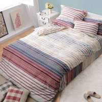 玛克家纺全棉斜纹印花双人四件套蓝调绅士1.5M