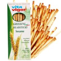 意大利进口饼干条生命元气面包棒芝麻味125g儿童饼干