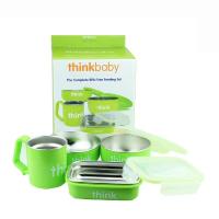 Thinkbaby 儿童不锈钢餐具套装(绿色)