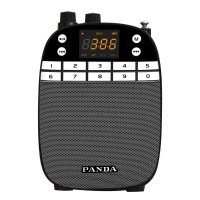 熊猫(PANDA) K5扩音器教师教学导游用有线专用扩音机便携腰挂播放器小蜜蜂迷你插卡音箱 黑色