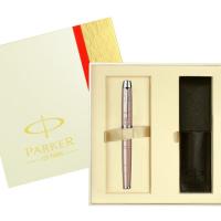 派克(PARKER)IM粉红香槟宝珠笔/签字笔皮套礼盒套装