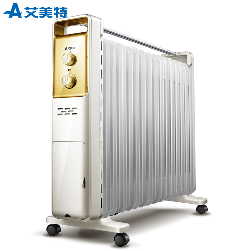 艾美特(Airmate)取暖器 HU1517-W 15片160mm加宽叶片 静音无辐射 油汀 电热烤火炉 电暖器 电暖气