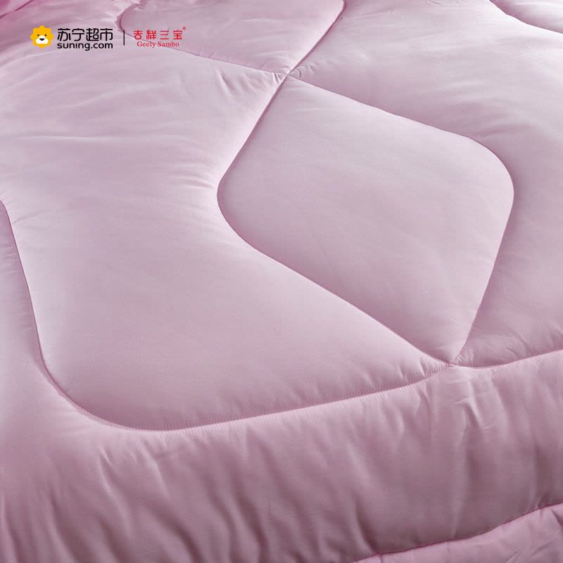吉祥三宝馨柔磨毛加厚冬被 纯色纤维被 床上用品被子 200*230cm图片