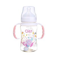 亲多QD4031PPSU宽口自动握把奶瓶240ml(粉色)