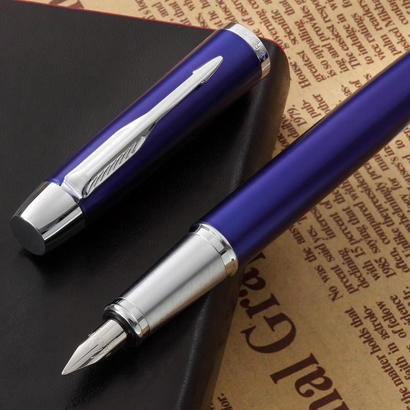 PARKER/派克 IM蓝色白夹墨水笔