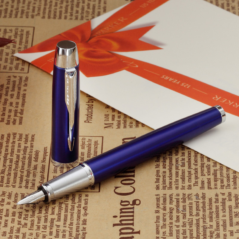 PARKER/派克 IM蓝色白夹墨水笔