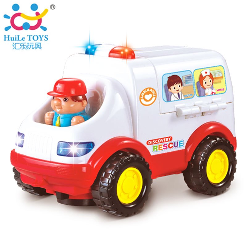 汇乐玩具(HUILE TOYS)全能救护车 836 电动音乐灯光万向车 儿童过家家医具
