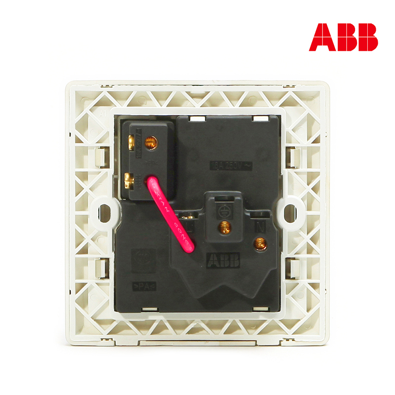 ABB开关插座 德逸珍珠金 16A一开三孔带开关空调插座AE228-PG