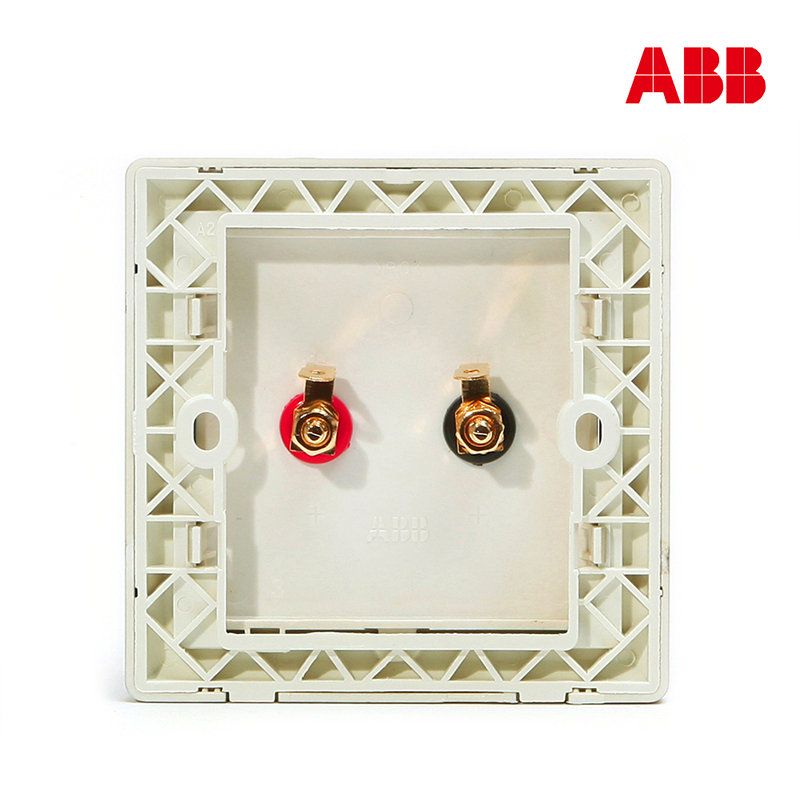 ABB开关面板插座德逸珍珠金色一位二孔音响插座AE341-PG