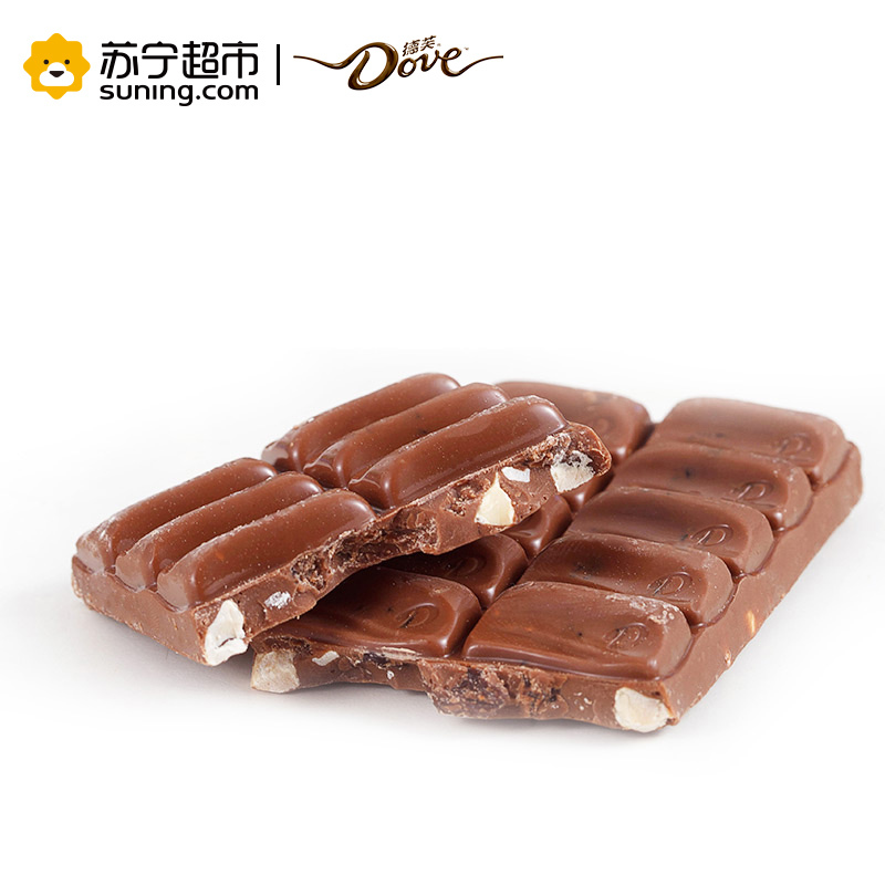德芙(Dove)榛仁巴旦木及葡萄干巧克力 80g/排块装