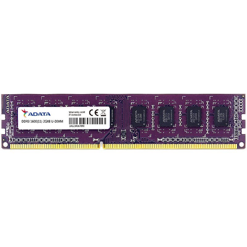 威刚(ADATA) 万紫千红 2G DDR3 1600 台式机内存条 宽条窄条两种随机发货
