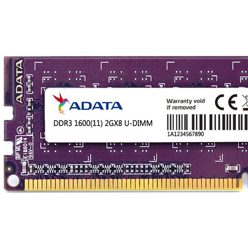 威刚(ADATA) 万紫千红 2G DDR3 1600 台式机内存条 宽条窄条两种随机发货