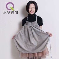 水华青阳防辐射肚兜 春夏秋冬款 加大肚兜100%银纤维肚兜 防辐射孕妇裙 孕妇装肚兜