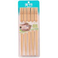 天竹 雕花筷 竹质 10双装 TZ19672
