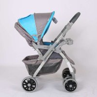 嘟丽D318B高景观充气轮三轮婴儿车 红色