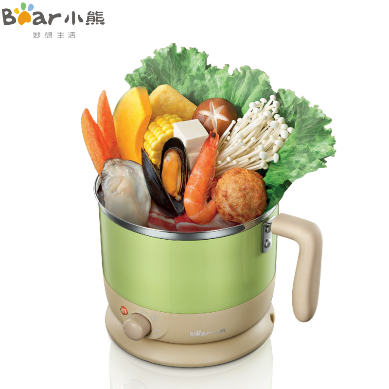 小熊(Bear)电热锅 DRG-C1203 1.2L双层多功能 蒸煮两不误 304不锈钢蒸架 学生宿舍易藏电火锅电蒸锅