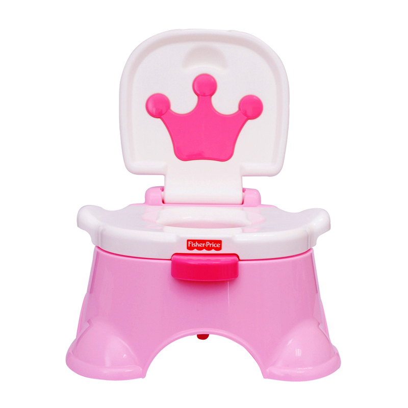 Fisher Price 费雪豪华音乐嘘嘘乐-粉色儿童如厕辅助玩具脚凳 BGP35