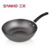 三禾精铸健康铁锅30CM炒锅补铁锅 CZP3001-0