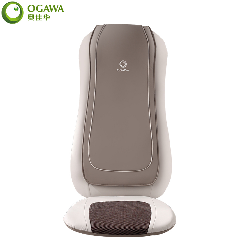 奥佳华(OGAWA) 按摩垫OG-1102A经典棕 家用多功能气压揉捏 腰部加热 臀部振动 家用全自动多功能按摩垫沙发垫