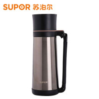 苏泊尔(SUPOR)旅行真空保温杯KC15AG1 多人杯盖大容量便携家庭野餐外出保温杯304不锈钢1.5L 儒雅黑