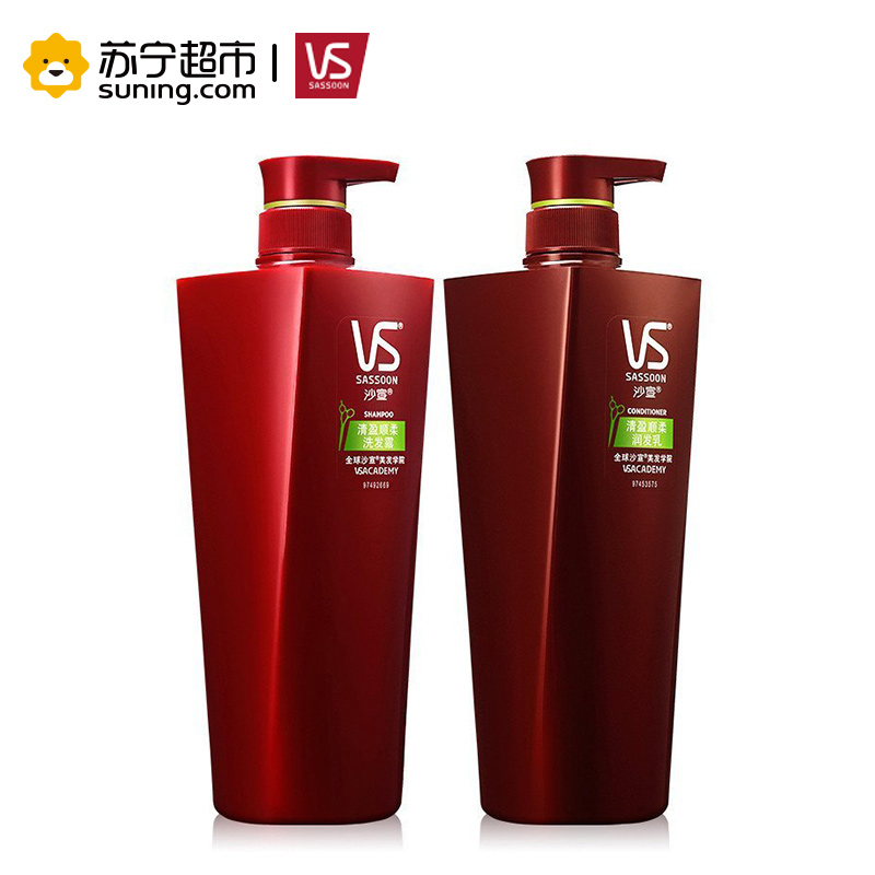 沙宣(VS SASSOON)清盈顺柔750洗发水+750护发素优惠装 宝洁出品高清大图