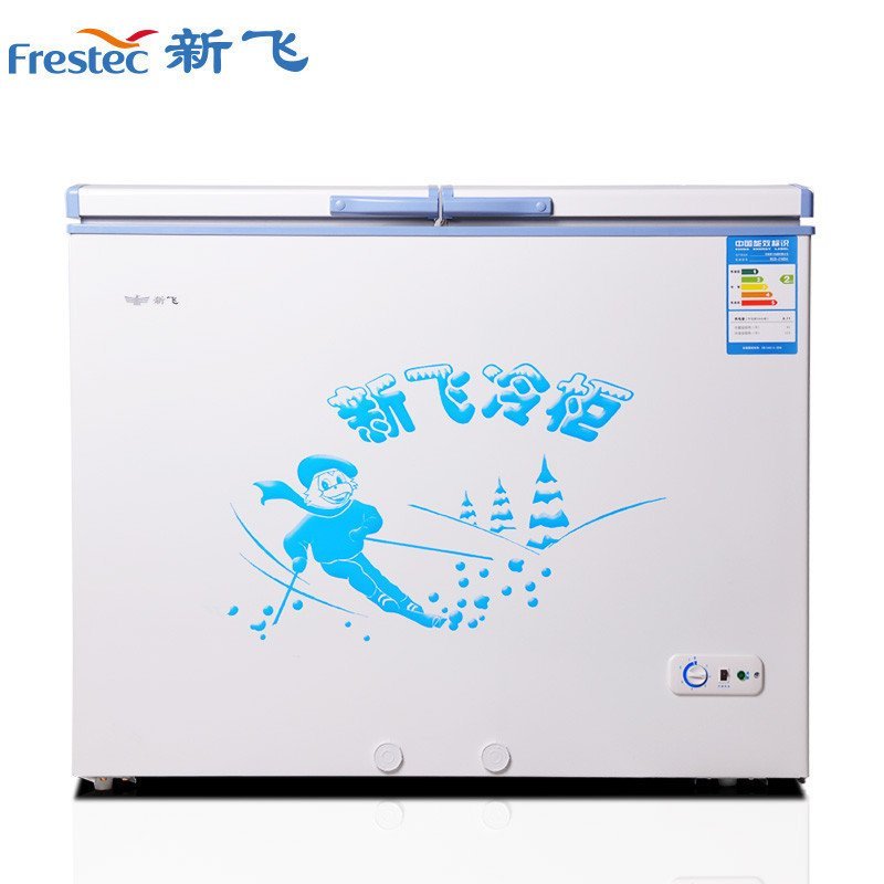 新飞(Frestec) BCD-216DA 216升卧式冷柜 双温双箱 双顶开 商用