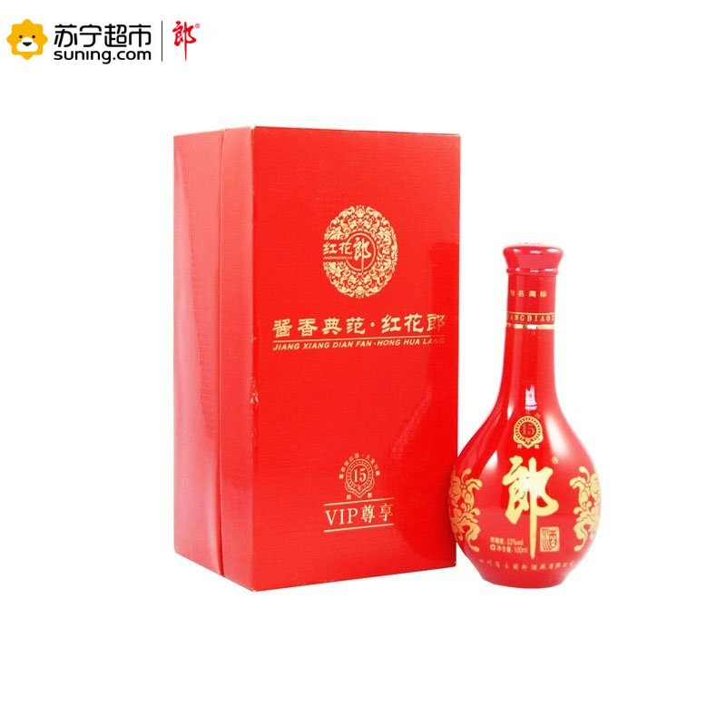 红花郎15年小酒53度 100ml 酱香型白酒