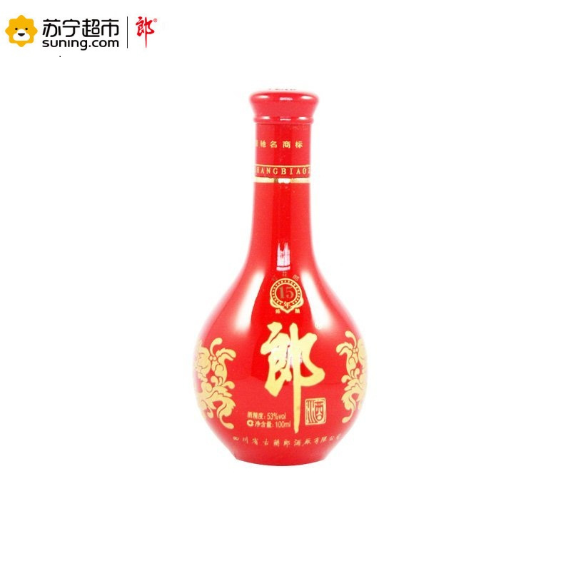 红花郎15年小酒53度 100ml 酱香型白酒