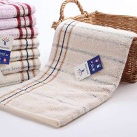 金号毛巾 纯棉提缎条纹吸水情侣面巾 G1807