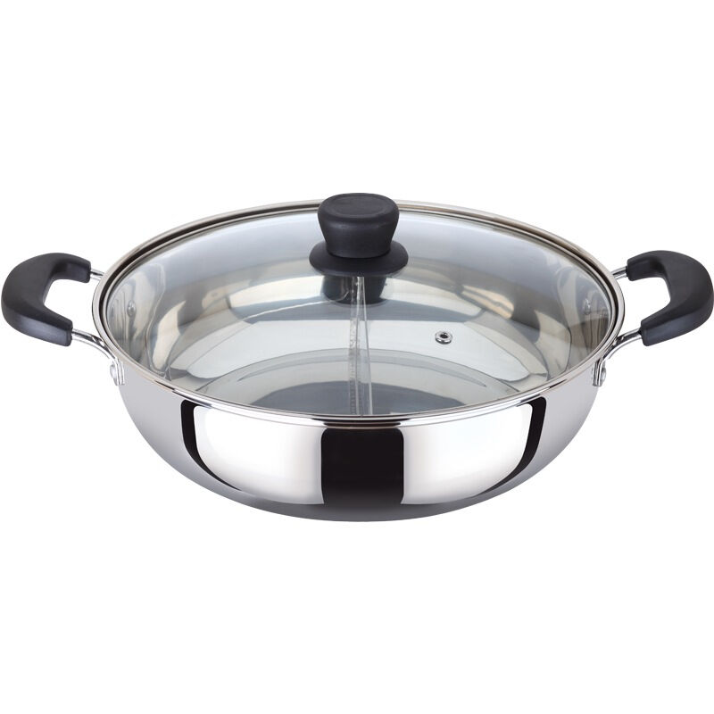 美厨（maxcook）304不锈钢 30CM鸳鸯火锅 MCDY-30(一锅两味 可用电磁炉）高清大图