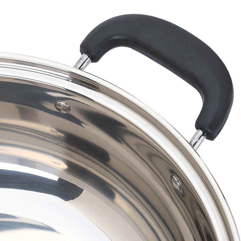 美厨（maxcook）304不锈钢 30CM鸳鸯火锅 MCDY-30(一锅两味 可用电磁炉）高清大图