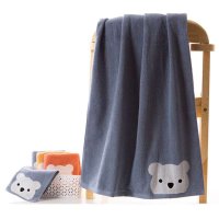 金号毛巾 纯棉无捻纱 加厚 超柔软 吸水 卡通浴巾