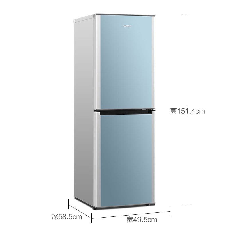 奥马/Homa BCD-186DT 186升 双门一级节能 家用保鲜 两门小冰箱(天蓝双色)图片